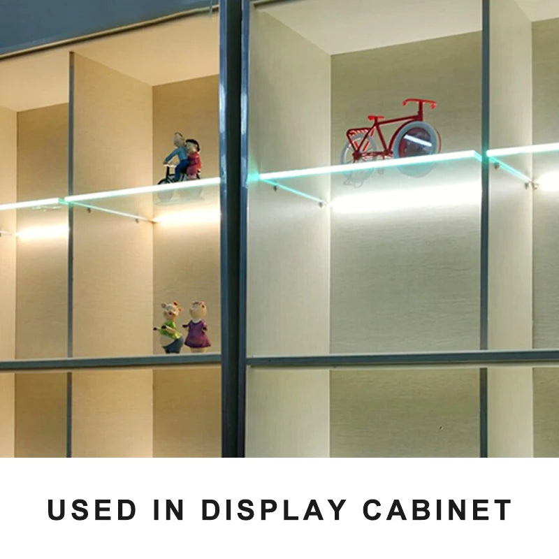 110-240V LED Under Cabinet Light 30cm 40cm 50cm Hand Scan Sensor Glass Splint Lamp LED Aluminum Strip Lights Layer Pate Lamps