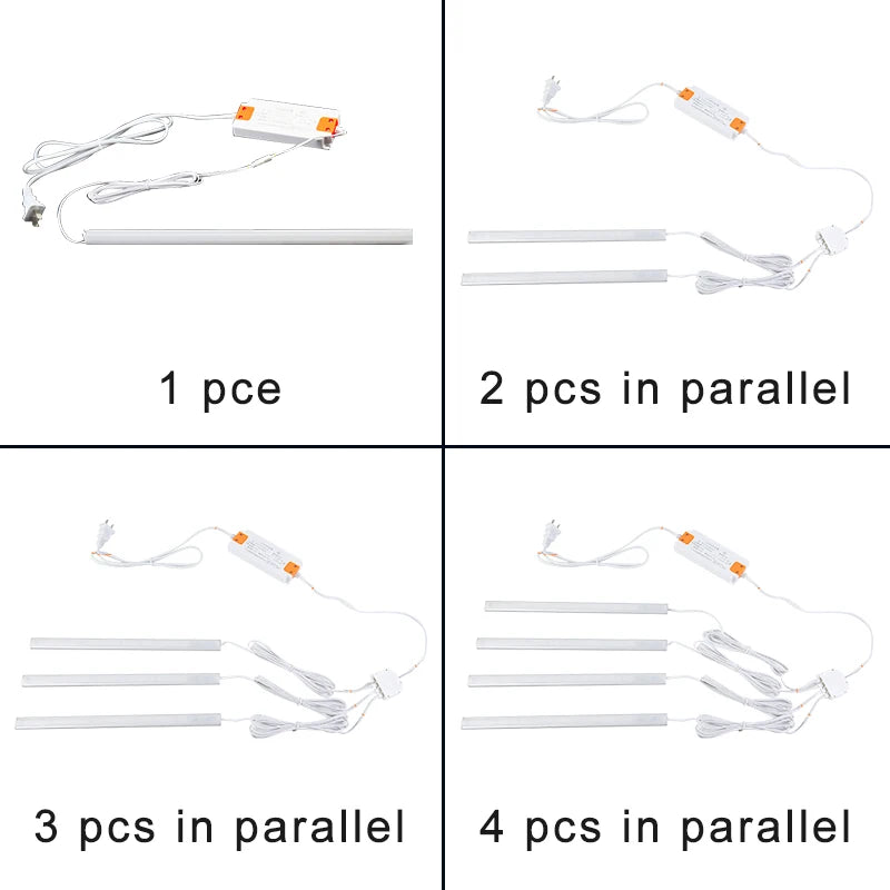 110-240V LED Under Cabinet Light 30cm 40cm 50cm Hand Scan Sensor Glass Splint Lamp LED Aluminum Strip Lights Layer Pate Lamps