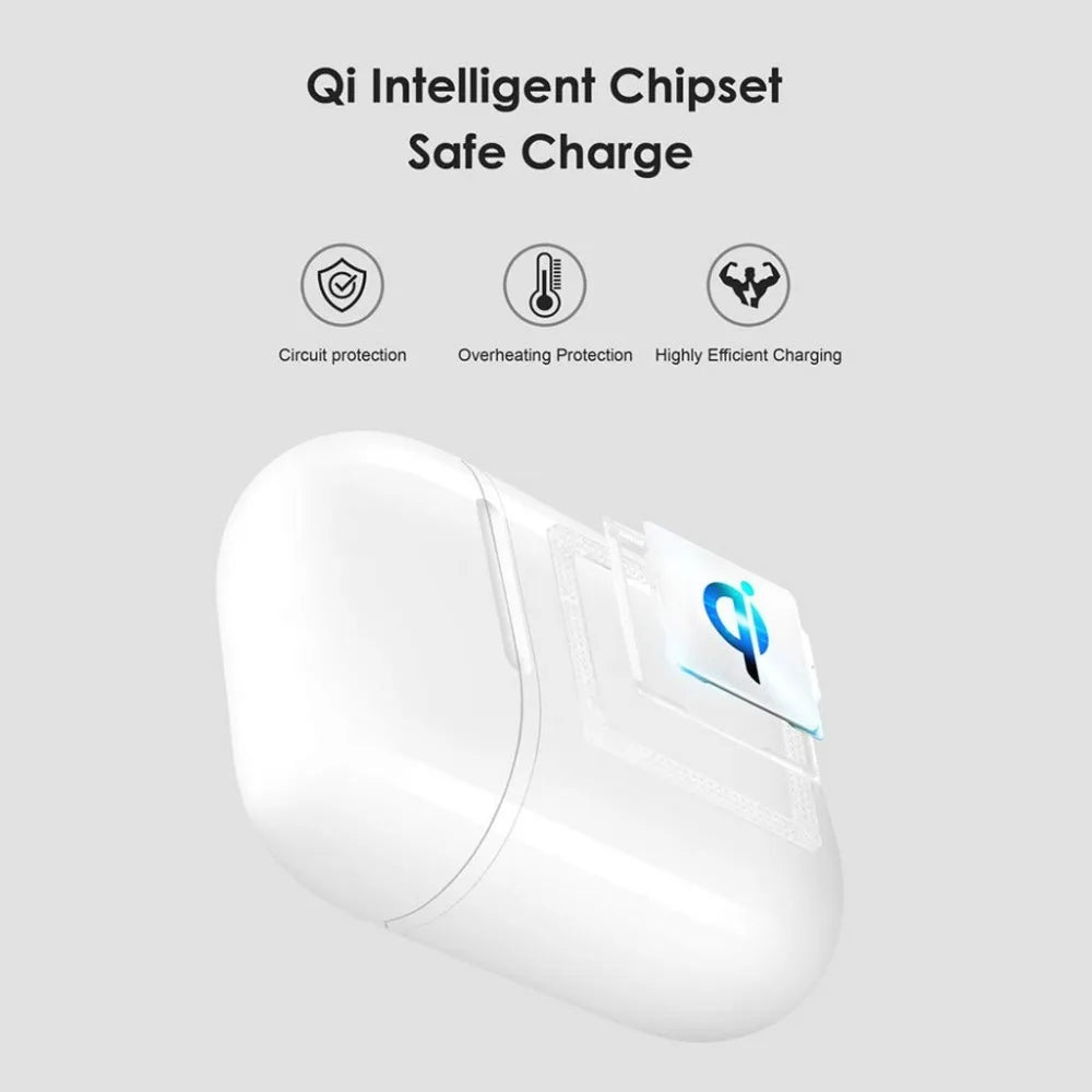 Untoom Wireless Charging Case for AirPods QI Standard Wireless Protective Charging Case for Apple AirPods Compatible Chargers