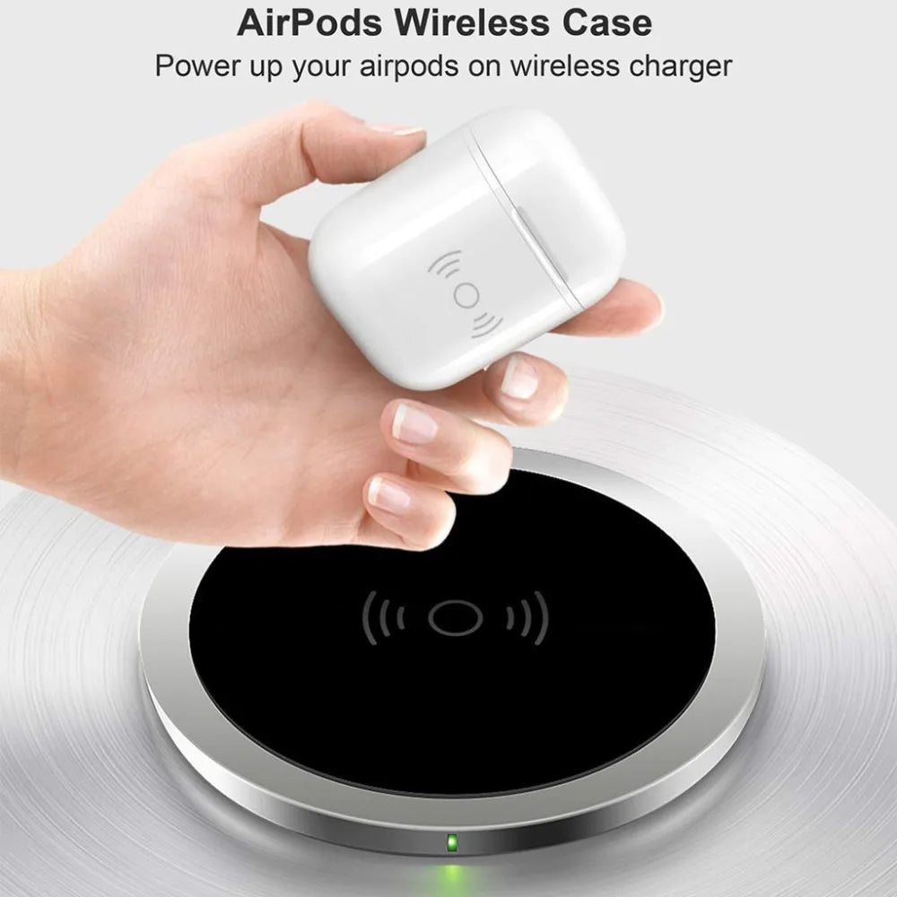 Untoom Wireless Charging Case for AirPods QI Standard Wireless Protective Charging Case for Apple AirPods Compatible Chargers