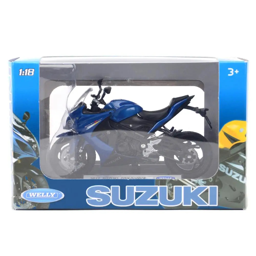 Welly 1:18 Suzuki 2007 GSX-S1000F Die Cast Vehicles Collectible Hobbies Motorcycle Model Toys