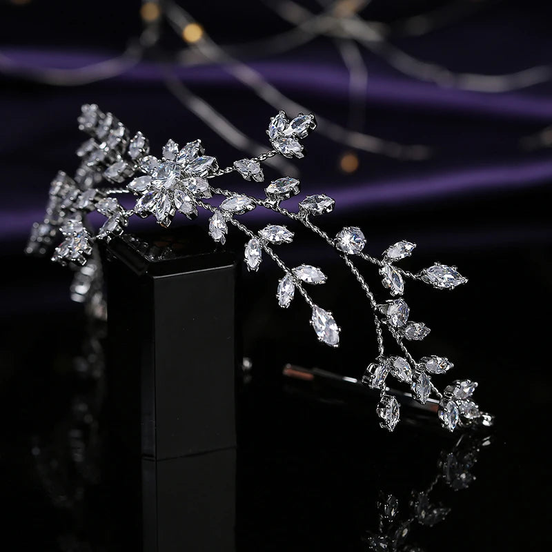 Crown HADIYANA Romance Bridal Headpiece Women Wedding Hair Accessories Hair Pins Zirconia luxury jewelry BC5669 Diadema Joya