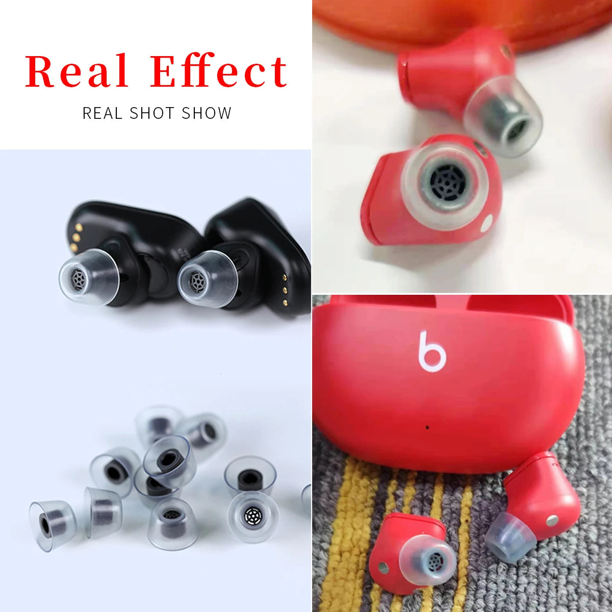 Latex Ear Tips for Beats Studio Buds Buds+ Eartips B&O Beoplay E8 3rd Gen E8 2.0 E8 Sport Earbuds Tips Anti-Slip