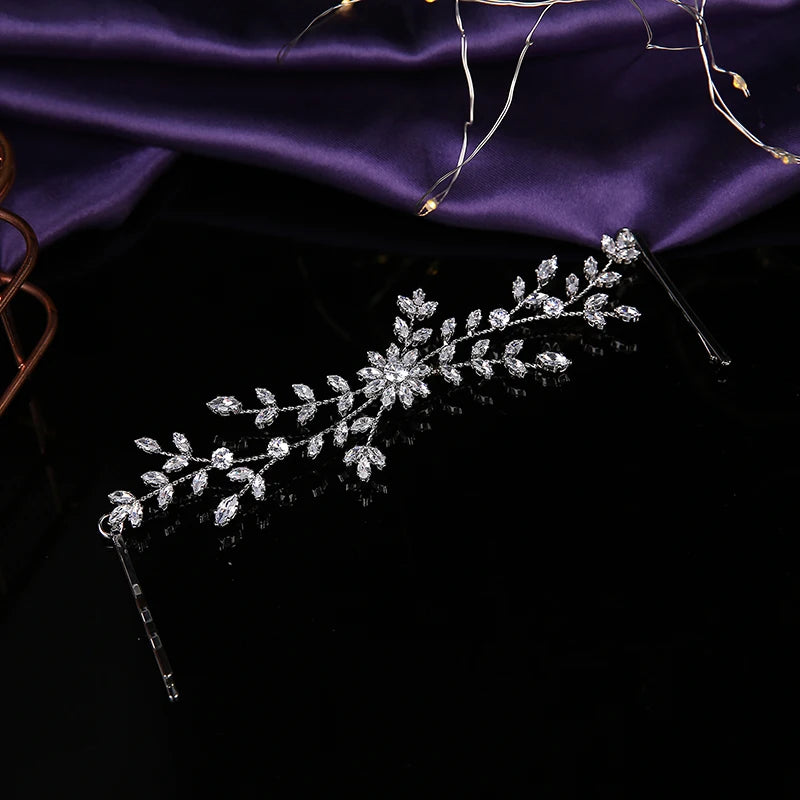 Crown HADIYANA Romance Bridal Headpiece Women Wedding Hair Accessories Hair Pins Zirconia luxury jewelry BC5669 Diadema Joya