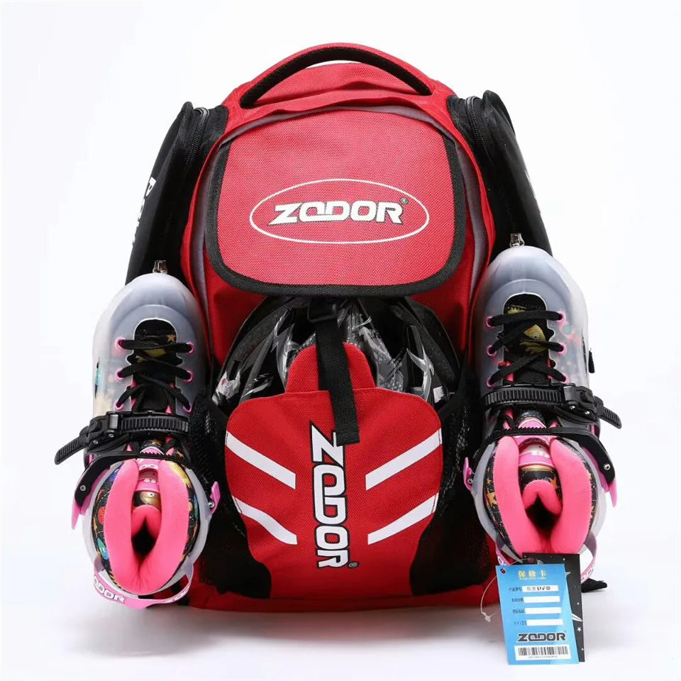 Waterproof oxford cloth roller skates backpack shoes bag for inline speed skates slalom skateing adult and children general