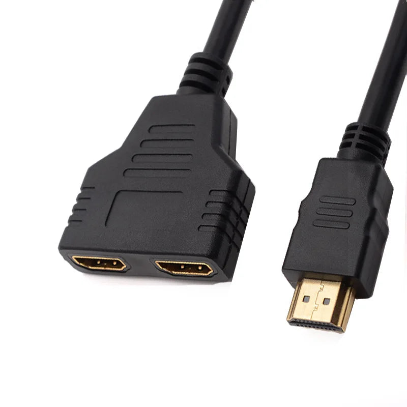 4k divisor hdmi-compatível 1 em 2 para fora 1080p adaptador de cabo 3d para ps4 caixa de tv pc vr display para macbook ar pro base conversor