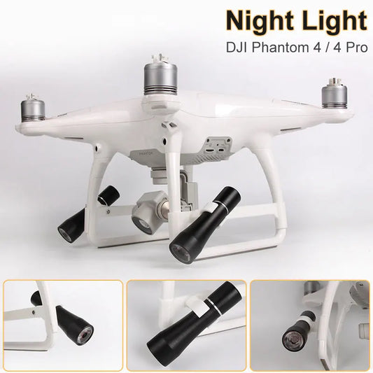 드론 헤드 라이트 전조등 야간 조명, 전면 밝은 LED 조명 스포트라이트 Led DJI 팬텀 4 프로 드론 액세서리