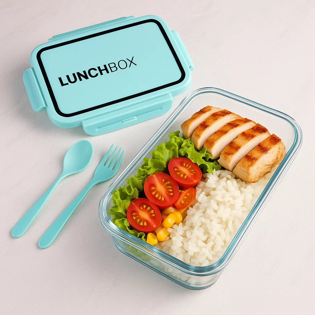 Anjani Leak Proof Lunch Box for Office with Spoon and Fork (1200 ml)