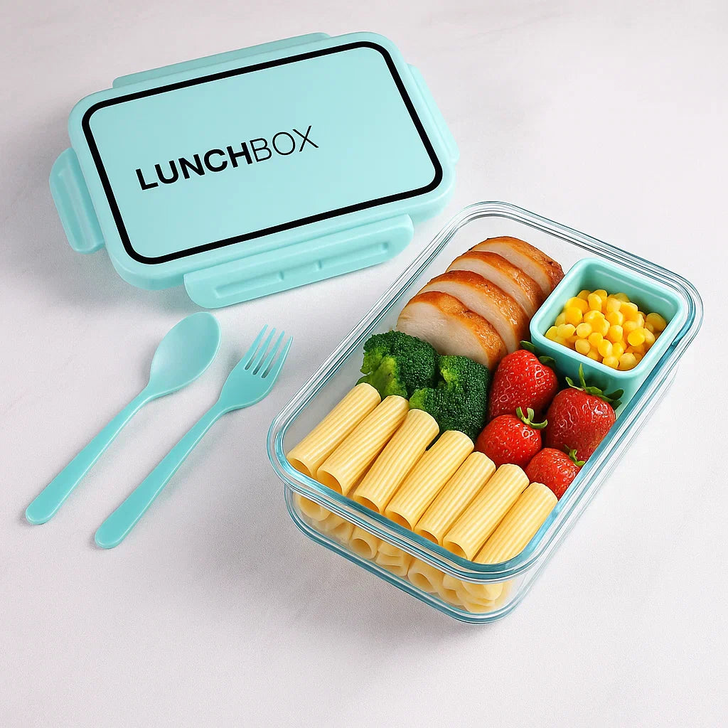 Anjani Leak Proof Lunch Box for Office with Spoon and Fork (1200 ml)