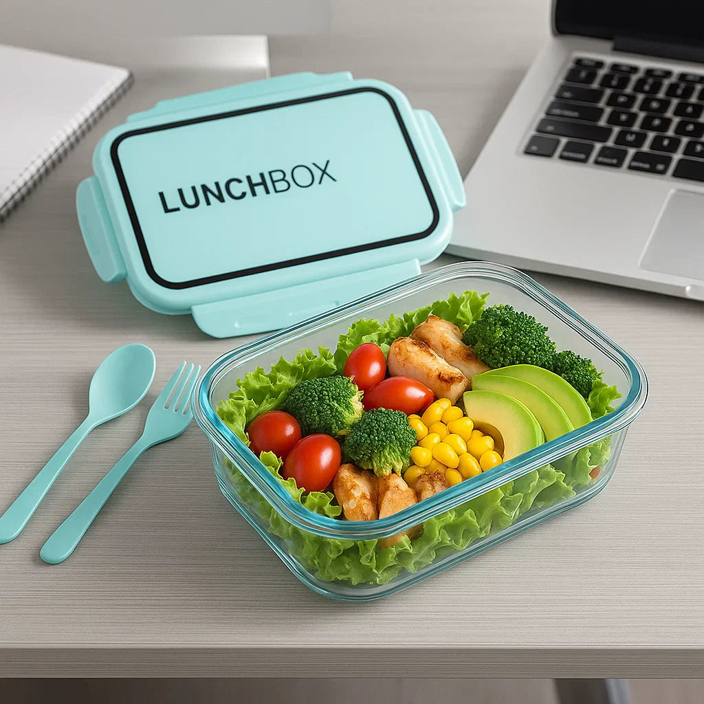 Anjani Leak Proof Lunch Box for Office with Spoon and Fork (1200 ml)