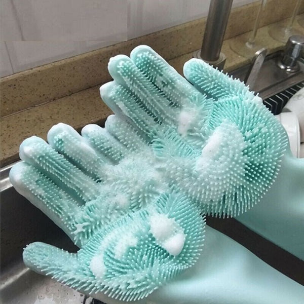 Multipurpose Silicone Scrubbing Hand Gloves, Silicon Hand Gloves For Dish Washing, Gloves For Washing Utensils