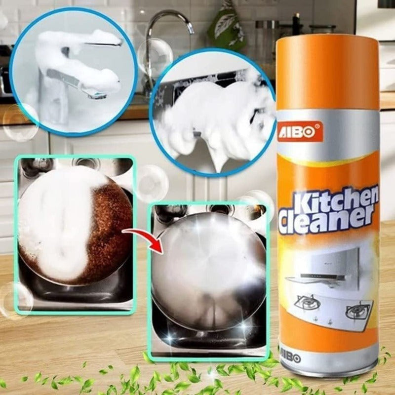 Kitchen Oil & Grease Stain Remover Spray - 500 ml, Chimney Cleaner Spray Bubble Cleaner, All Purpose Foam Degreaser Spray