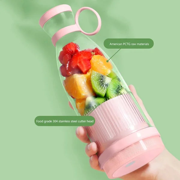 420ml Portable Mini Electric Juicer, Blender, Juicer Bottle Mixer, Juice Maker, Fruit Juicer Machine Electric, USB Rechargeable Personal Mini Juicer
