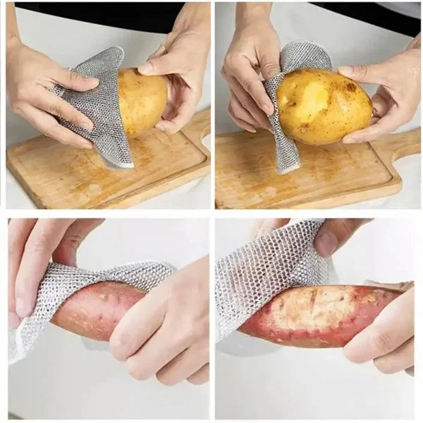 Double Sided Multipurpose Dishwashing Cloth (Pack Of 5)