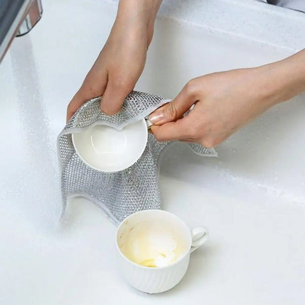 Double Sided Multipurpose Dishwashing Cloth (Pack Of 5)