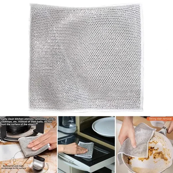 Double Sided Multipurpose Dishwashing Cloth (Pack Of 5)