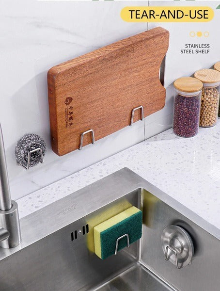 Self Adhesive Stainless Steel Kitchen Hook (Pack of 2 Pcs)