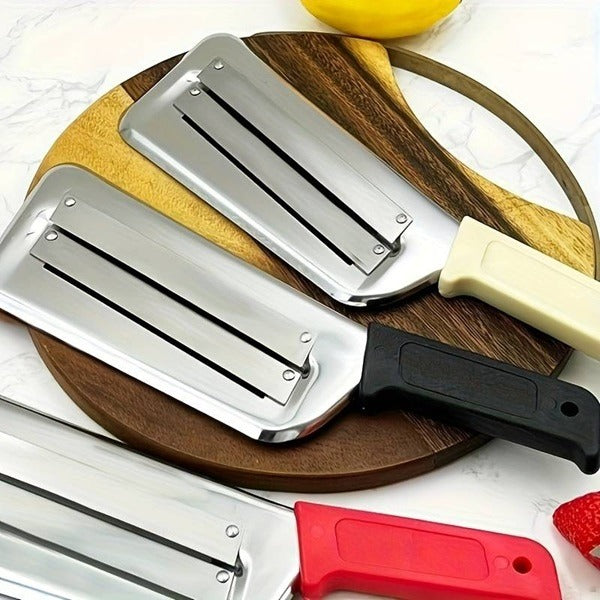 Stainless Steel Vegetable Slicer Knife Shredder, Double Blade Vegetable Cutter