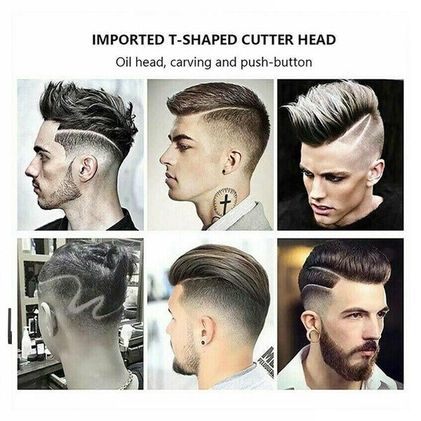 Professional Vintage T9 Trimmer Cordless Hair Clipper for Men, USB Rechargeable, Stainless Steel Blade, 90-Minute Runtime, Includes 4 Limit Combs