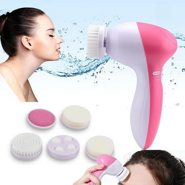 5 in 1 Beauty Care Massager &amp; Dead Skin Remover Facial Exfoliator Care &amp; Cleansing Cleanser Massager Kit for Smoothing Body Beauty Skin Cleaner