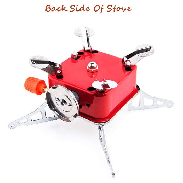 Mini Portable Outdoor Gas Stove, Butane Gas Burner For Outdoor Camping, Hiking, Picnic, Mini gas stove, Stainless Steel body, Folding Furnace, Camping Equipment