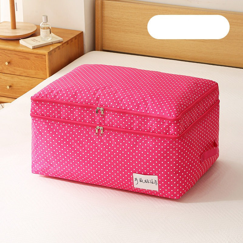 2 Compartment Polka Cloth Storage Bag