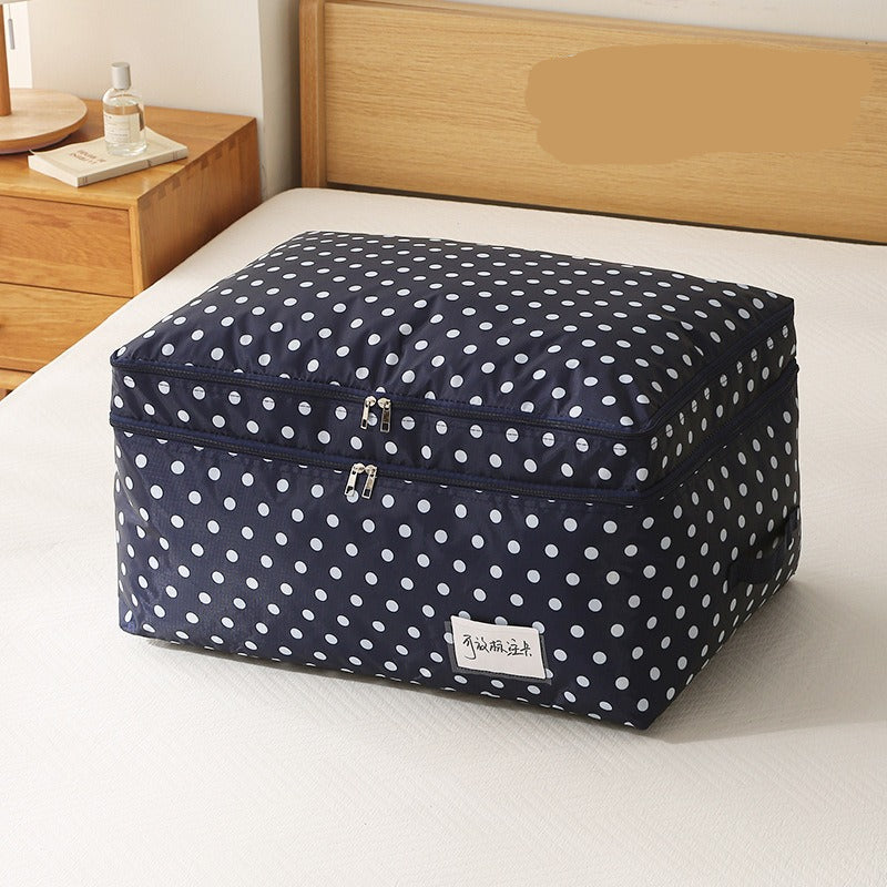 2 Compartment Polka Cloth Storage Bag
