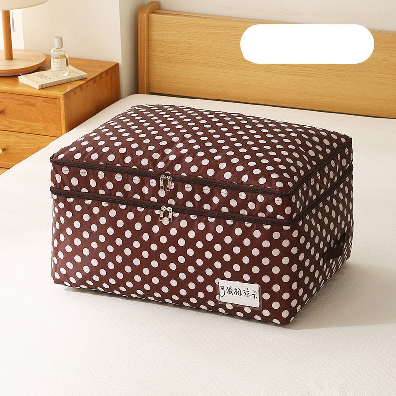 2 Compartment Polka Cloth Storage Bag