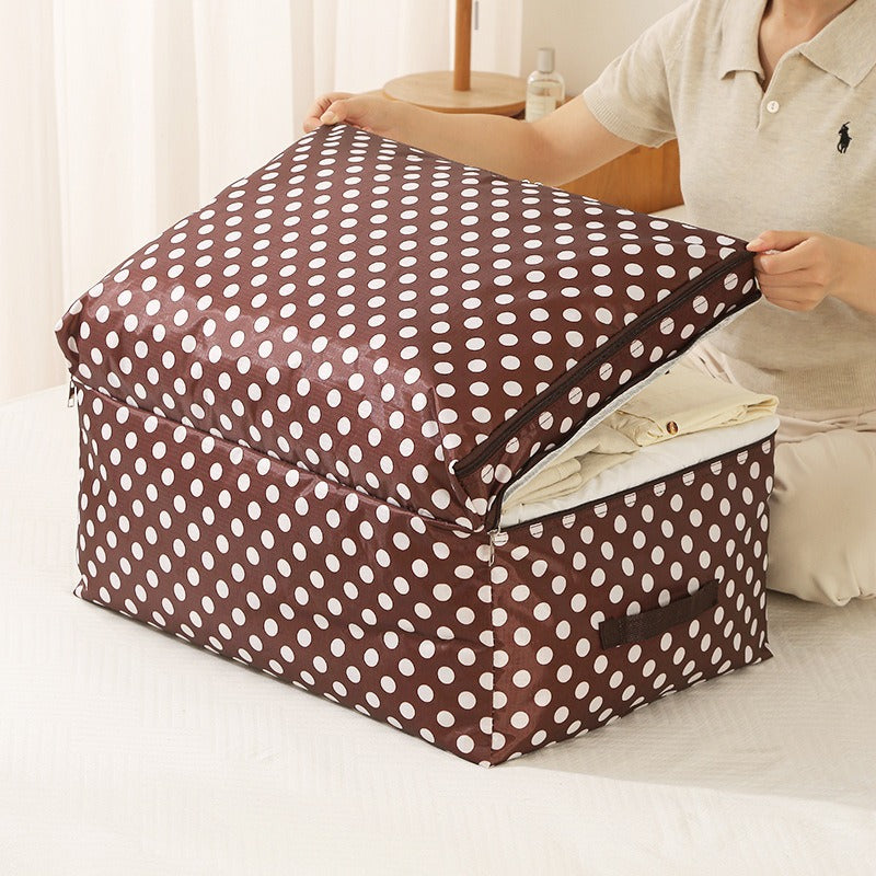 2 Compartment Polka Cloth Storage Bag