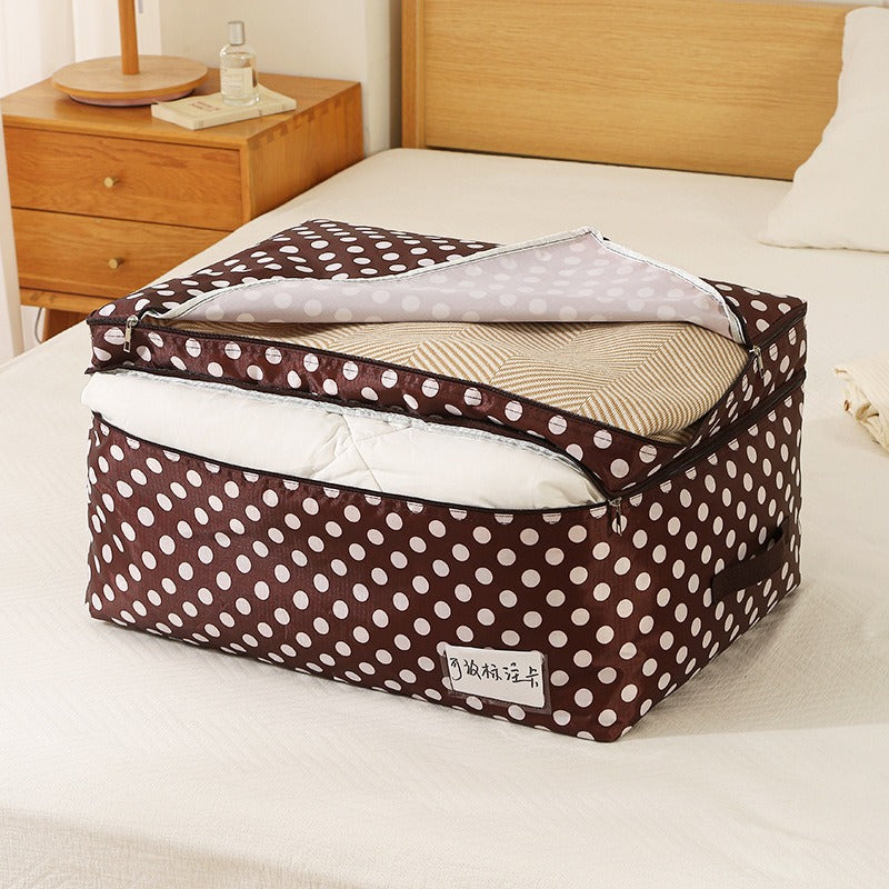 2 Compartment Polka Cloth Storage Bag