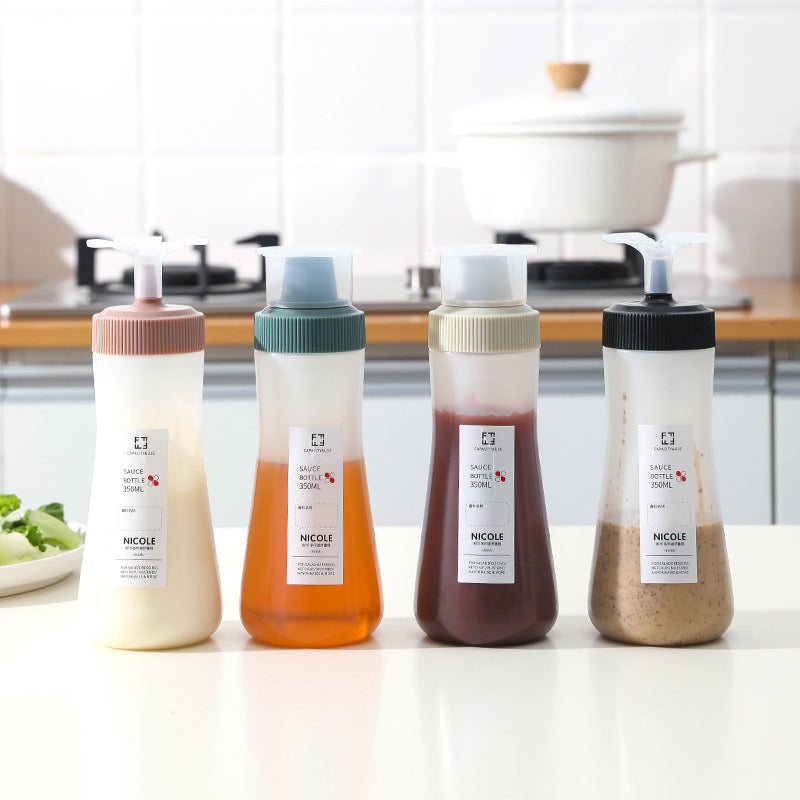1Pc Squeeze sauce bottle food grade salad tomato honey sauce pointed mouth plastic seasoning bottle