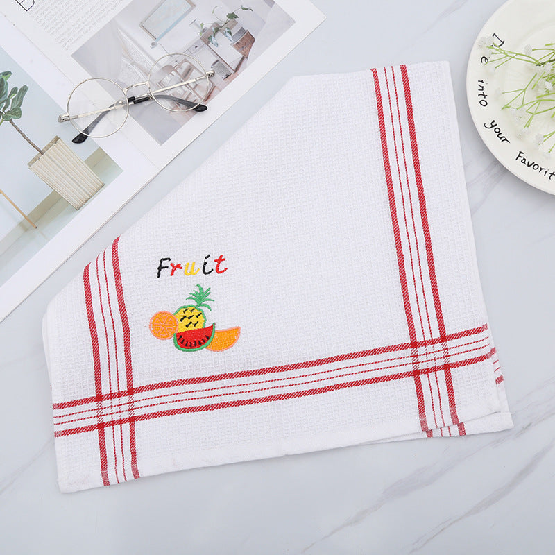 Polyester Cotton Embroidery  Dishwashing Cleaning Dusting Towel