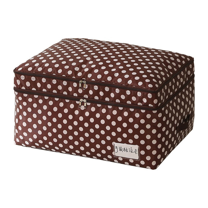 2 Compartment Polka Cloth Storage Bag