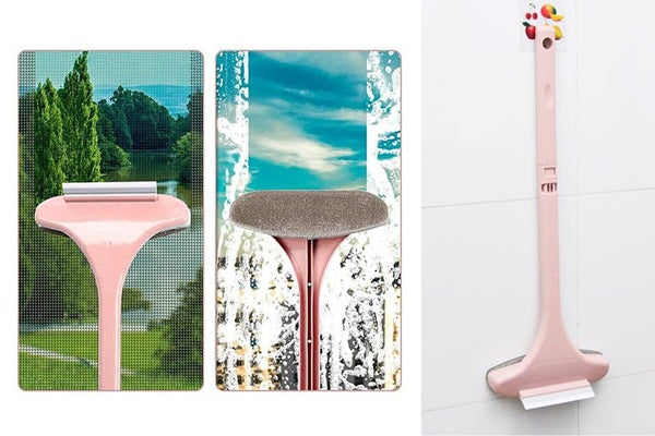 2in1 Mesh Cleaning & Wiper With Long Handle