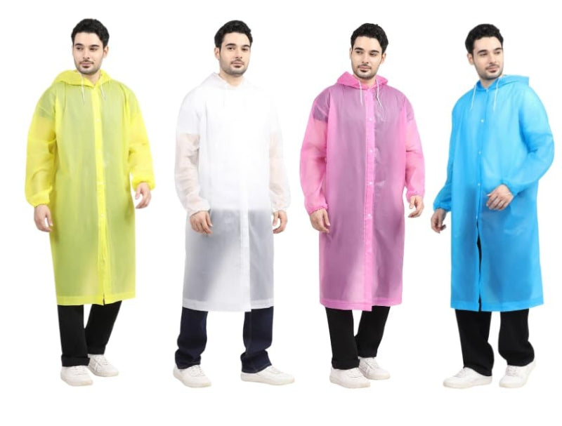Waterproof Hooded Raincoat - Men & Women (Random Color)