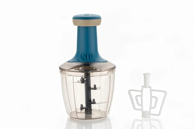 Anjani 1000ml Super Fast Vegetable Chopper (Heavy Quality), Manual Hand Press Chopper With Super Sharp Blades for Fine Chopping Vegetables