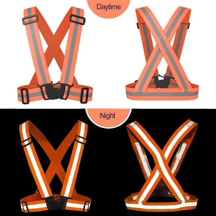 Reflective Vest Adjustable Safety Belt, High Visibility Protective Safety Reflective Vest Belt Jacket (Random Colour)