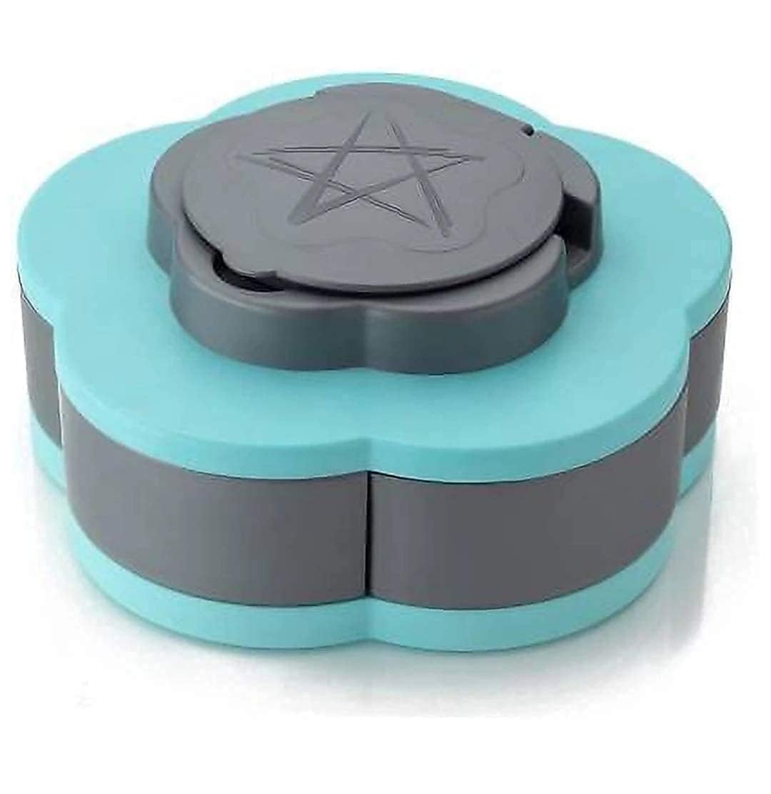 1 pc Flower Candy Box Serving Rotating Tray Masala Box with Mobile Phone Stand for Home and Kitchen Multi Compartment Spices Storage Tray (Multicolor)