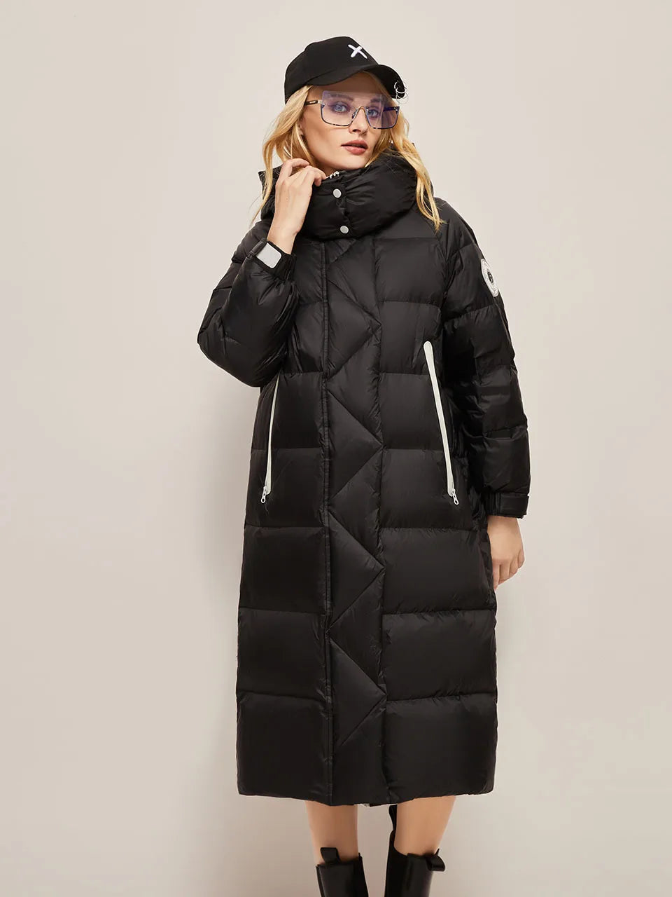 Cinemore down jacket woman winter 2022 long cold warm standing collar hooded casual Parkas Women's white duck down jacket Y22510