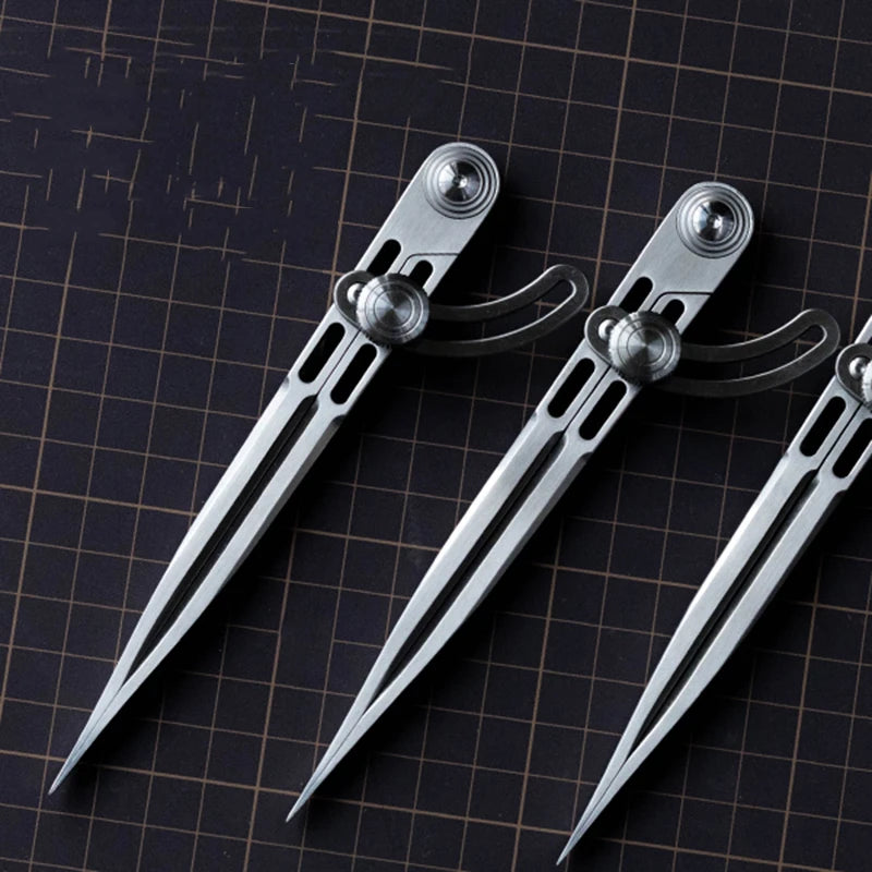 DIY Leather Craft Tools Leather Wing Dividers Adjustable Spacing Gauge Fully Polished Scribe 3Cr13 Stainless Steel HRC50