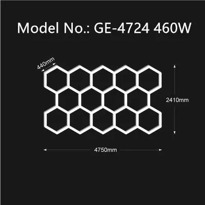 3 Years Warranty Honeycomb Led Light Garage Light Hexagon Led lamp Led Tube Ceiling Lighting For Auto Car Body Repair Workshop