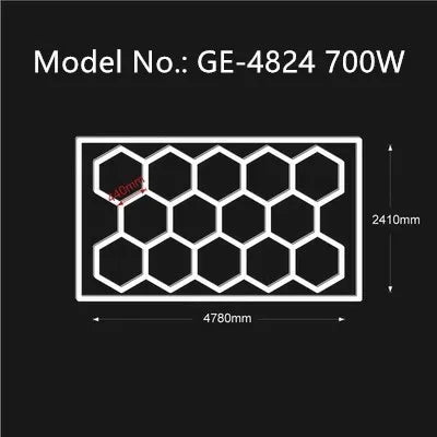 3 Years Warranty Honeycomb Led Light Garage Light Hexagon Led lamp Led Tube Ceiling Lighting For Auto Car Body Repair Workshop