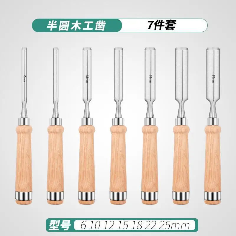 7pcs/4pcs Professional Wood Carving Chisel Knife Hand Tool Set For Basic Detailed Carving Woodworkers Gouges woodworking tools