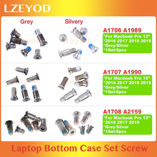 NEW Bottom Screws For Apple MacBook Pro A1706 A1989 A1707 A1990 A1708 A2159 Bottom Case Cover Notebook Retina Screws Set 6PCS