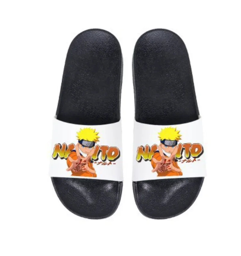 Naruto anime cartoon household slippers Sasuke Naruto Itachi Kakashi men women outdoor secondary yuan anime cartoon slippers
