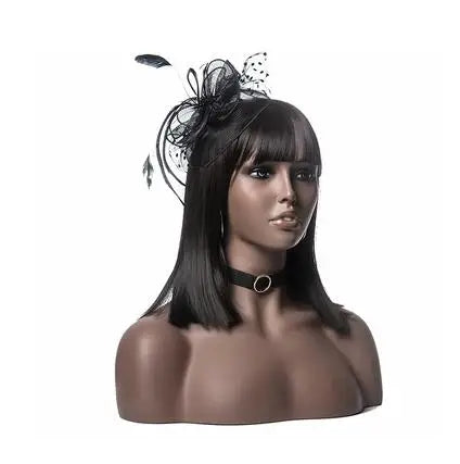Female Realistic Head Mannequin with Shoulder, No Wig Display Model, Dark Brown and Beige Colors,for Hat Glasses, E185, 20Style
