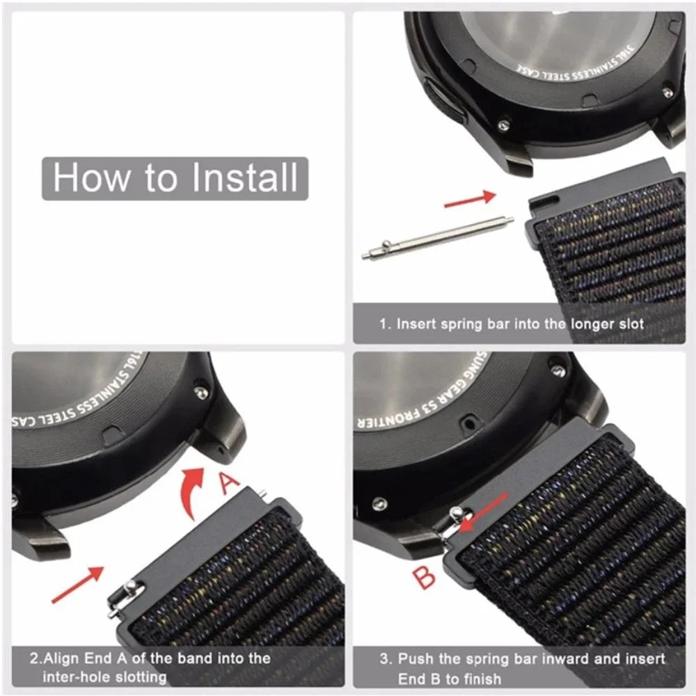 22mm Nylon Loop Strap for Zeblaze Vibe 7 Lite Pro Smartwatch Replacment Bracelet Sport Watchband Correa for Zeblaze Vibe 7 Band