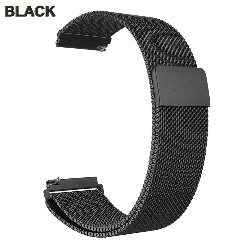 Magnetic Clasp Watchband For Garmin Vivomove Sport Venu 2 Plus Stainless Steel Strap For Vivo WATCH 2 Xiaomi S1 TicWatch GTK GTA