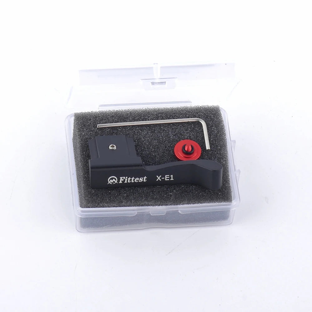 FITTEST Metal HotShoe Thumb Grip for Fujifilm X-E1 X-E2 Camera XE1 XE2 Thumbs Up Rest Handle Cover Protector Soft Release Button