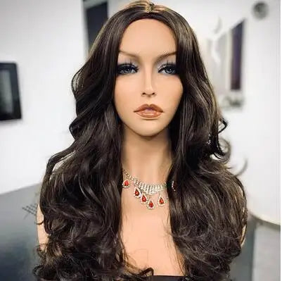 Female Realistic Head Mannequin with Shoulder, No Wig Display Model, Dark Brown and Beige Colors,for Hat Glasses, E185, 20Style